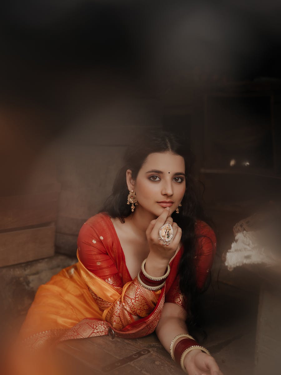 Sunset Festive Saree
